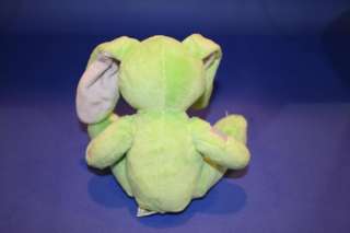 Baby Connection  GREEN Plush BUNNY Rattle 7 EUC  