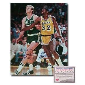  Magic Johnson and Larry Bird Los Angeles Lakers Boston 