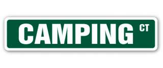 CAMPING Street Sign backpacking tent sleeping bag hiking gift RV motor 