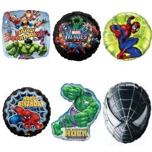   Heroes Squad Spiderman Hulk Jumbo Balloons Party Supplies U Choose