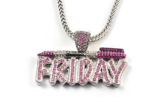 NICKI MINAJs Barbie Pink Friday Charm Pendant w/ Franco Chain SM 