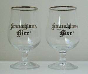 SAMICHLAUS Tulip Shape BEER Glasses /PAIR  Collectibles  