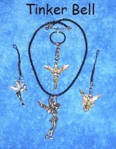 TINKER BELL NECKLACE ANGEL FAIRY PIXIE CELTIC SILVER 61  