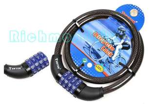 New 4 Digit Combination Bicycle Bike Steel Lock Cable  