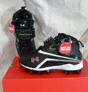 UNDER ARMOUR CRUSHER II YOUTH FOOTBALL CLEATS BLACK/WHITE  