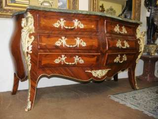 French Empire Bombe Chest Drawers Commode Furniture  