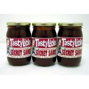   SAUCE   Sweet & Tangy BBQ by Tasty Licks BBQ Products 3 One Pint