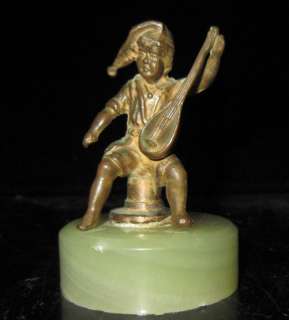 Antique Gilt Bronze Spelter Figurine ONYX base French  
