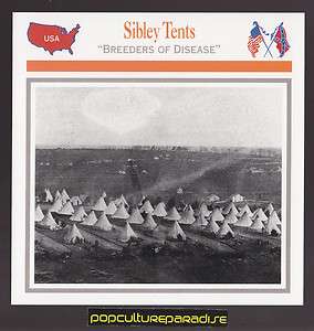 SIBLEY TENTS Breeders of Disease U.S. CIVIL WAR CARD 4th Maine Union 