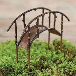 Miniature Fairy Garden Rustic Iron Bridge  