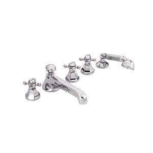   Shower & Accessories 3 Valve Roman Tub Faucet With Diverter And Hand