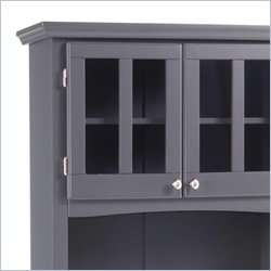 Home Styles Buffet of Buffets Small 2 Dr Hutch Gray Finish 