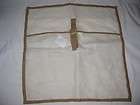 Pottery Barn Ivory Kenaf Bamboo Buckle Pillow Cover 20