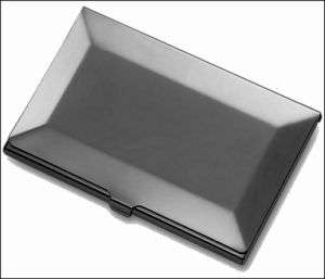 Gunmetal Color Business Card Holder Personalize it FREE  