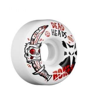  BONES Dead Heads STF Skate Wheels White 52mm: Sports 