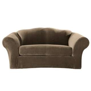 Stretch Pique 2 pc. Loveseat Slipcover  .Opens in a new window