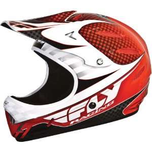   Adult Full Face Bike Racing BMX Helmet   Red/White / Small Automotive