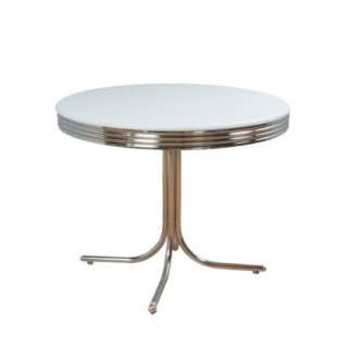 Retro Dining Table   White/ Chrome.Opens in a new window
