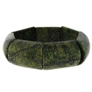 Large Section Stretch Bracelet   Russian Jade Jewelry