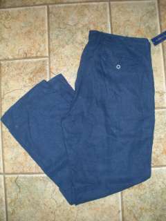   POLO Ralph Lauren TULUM Dark Blue Navy 100% Linen 5 Pocket Casual Pant