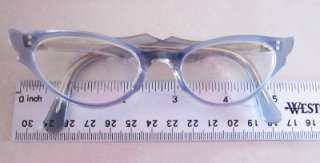   Retro Vintage Cat Eye COOL BLUE Pointy SWANK FRANCE Glasses  