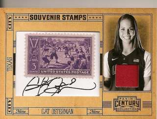 2010 Cat Osterman Signed Autograph Panini Century Swatch Card 1/3 