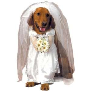 Bride Dog Wedding Dress Halloween Costume Small:  Kitchen 