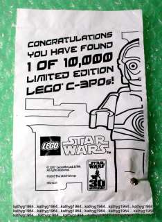 LEGO STAR WARS CHROME GOLD C 3PO 1 OF 10,000 (SEALED) LIMITED 