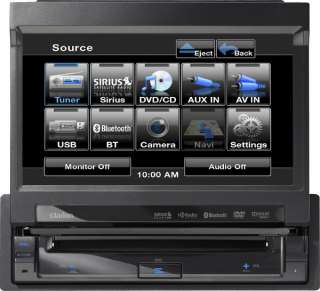 CLARION DVD RECEIVER 7 TOUCHSCREEN SINGLE DIN BUILT IN BLUETOOTH 