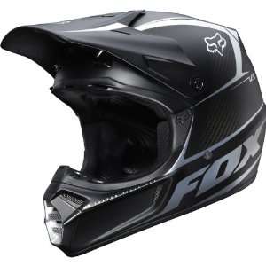 Fox Racing Carbon Matte Mens V3 MX Motorcycle Helmet   Black / Medium