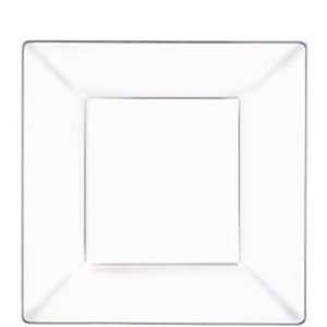  Square Plastic Plates 8” Clear Toys & Games