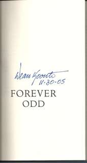 Dean Koontz FOREVER ODD 1st Ed SIGNED 2005 Thomas  