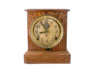   19th Century Seth Thomas Auto Tic 8 Day Alarm Shelf Clock  