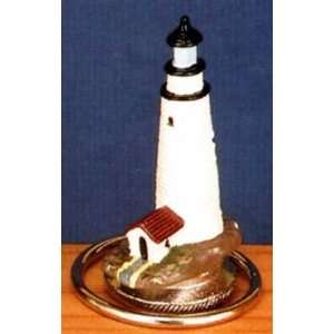 Lighthouse Collectible Hand Painted Solid Pewter Wine Bottle Stopper