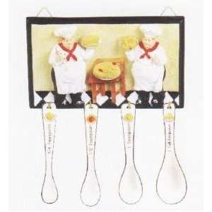 ITALIAN CHEF Wall Plaque with Measuring Spoon Set *NEW*  