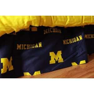   of Michigan Wolverines Dust Ruffle Bed Skirt