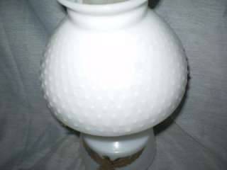 Milk Glass, Kerosene/Lamp Oil, Eagle Design, Table Lamp  