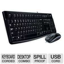 Logitech Desktop MK120 Mouse and Keyboard Combo, P/N 920 002565 
