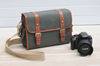New DSLR SLR Canvas Camera Casual Travel Case Pouch Shoulder Bag For 