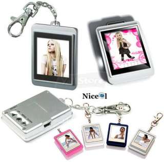 New 1.5 inch 32MB Digital LCD Photo Picture Frame with Keychain White 