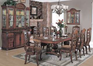 Leela 9 Pc Formal Dining Room Set 114 Table & 8 Chairs  