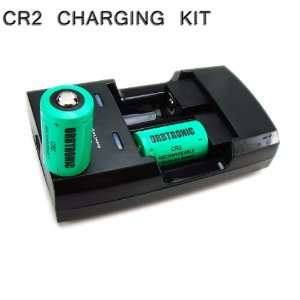  CR2 RAPID BATTERY CHARGER and TWO CR2 3V Lithium Li ion 