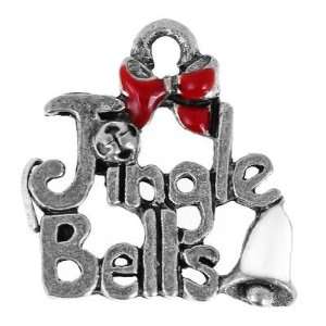  15mm Red Enamel Jingle Bells Pewter Charm Arts, Crafts & Sewing