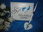 Beach BLUE DOLPHIN Wedding SUPPLIES Garter Guest Book 3