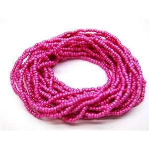    Bright Pink Multi Strand Beaded Bracelet Arts, Crafts & Sewing