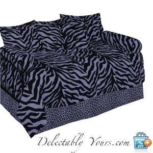   Pc Black & Purple Zebra Daybed Bedding Comforter Set: Home & Kitchen
