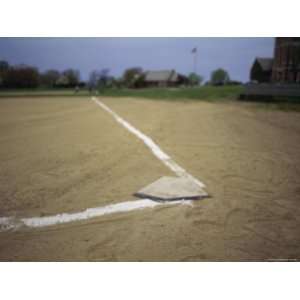  Close up of a Baseball Field Giclee Poster Print