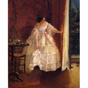 FRAMED oil paintings   Alfred Stevens   24 x 30 inches   Lady at a 