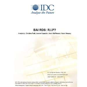  BAI RDS R.I.P? Aaron McPherson, Alan Freedman, Vito 