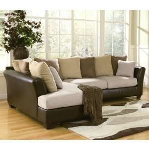 Logan   Stone Sofa Sectional w/ Left Corner Chaise by Ashley Furniture